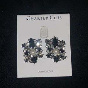 Charter Club cushion clip earrings